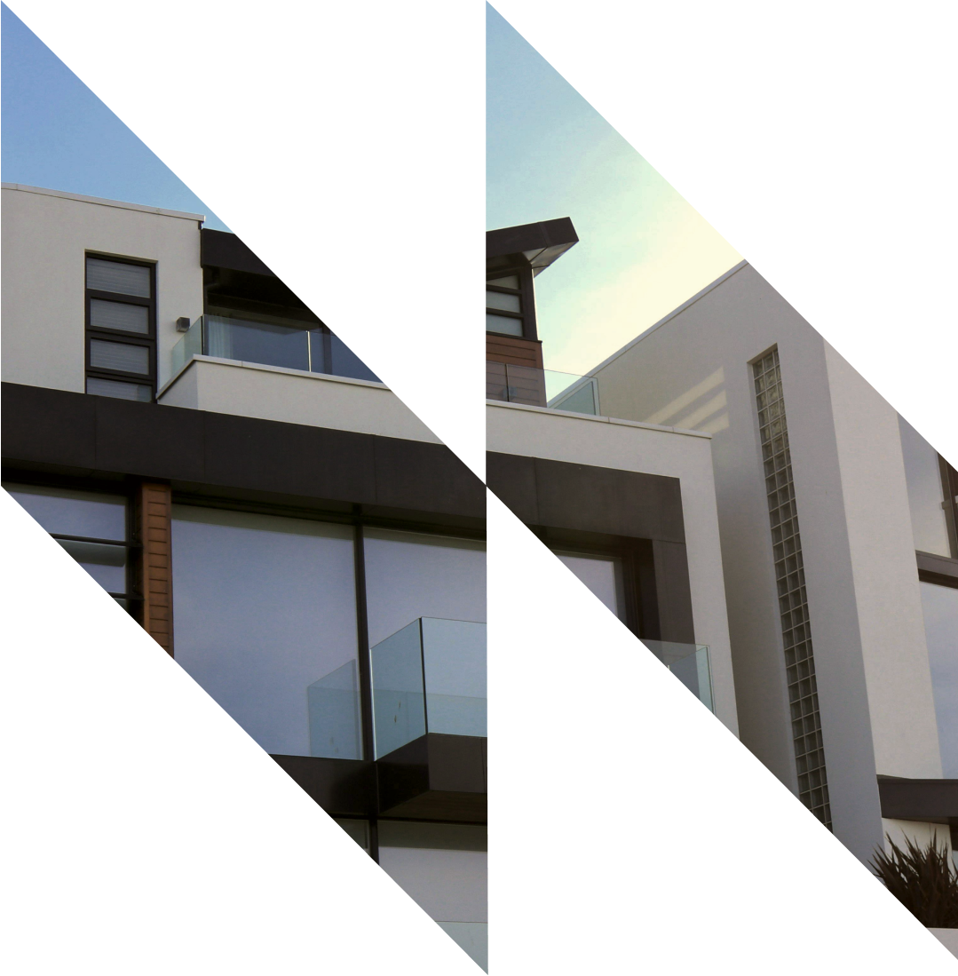 A masked view of a building.